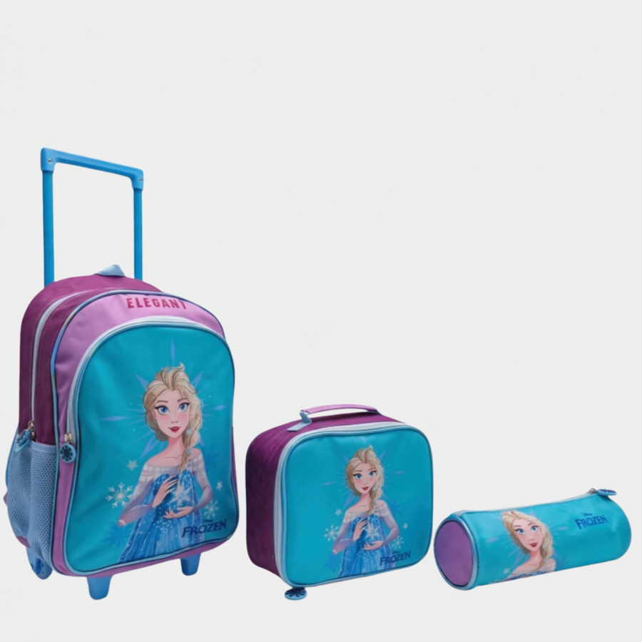 "Elegant" 3-in-1 School Trolley Bag Set-16 inch J3