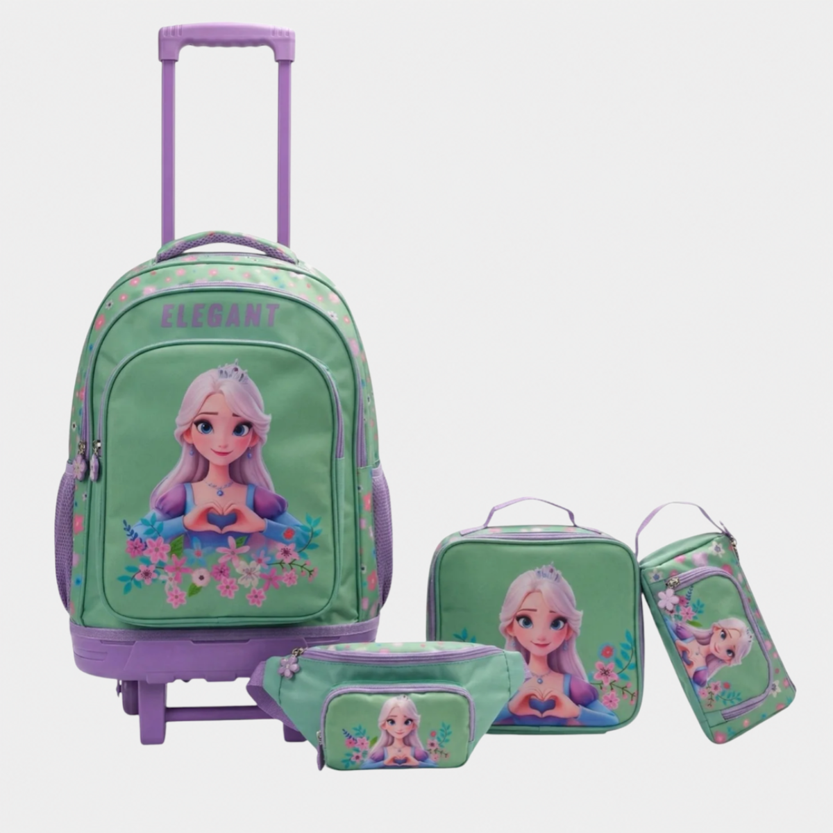 Elegant 4-in-1 Premium School Trolley Set - 18 inch